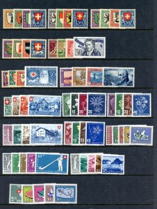 Switzerland #B25\\B286 (S777) (16) comp semi postal sets, MNH, VF, CV$150.20