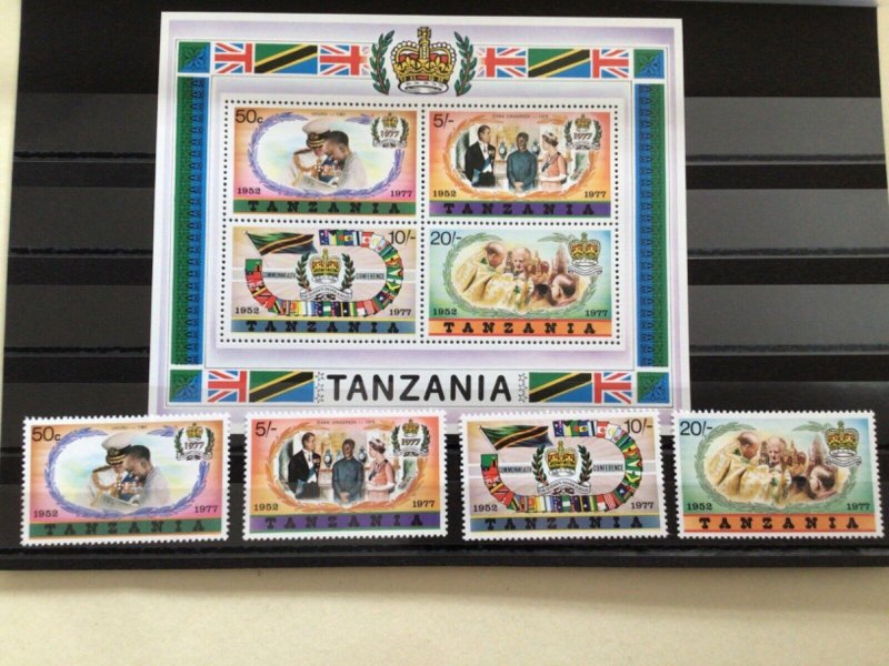 Tanzania 1977 silver jubilee mint never hinged stamps  Ref A8595