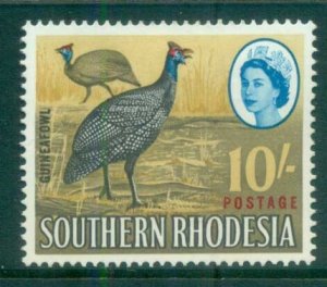 Southern Rhodesia 1966 Bird, 10/- Guinea Fowl MUH