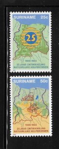 Surinam 1983 Dept of Construction Bulldozer Sc 641-642 MNH A1939