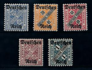 [70850] Germany 3rd Reich 1920 Official Stamp OVP D57-D64  MNH