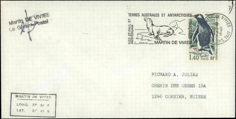 French Southern & Antarctic Territory #145, Antarctic Cachet and/or Cancel