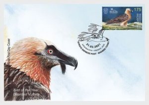 2021  KYRGYZSTAN  -  SG: N/A  -  BEARDED VULTURE  ON FIRST DAY COVER 