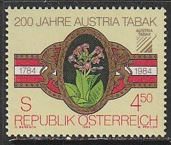 1984 Austria - Sc 1269 - MNH VF - 1 single - Tobacco Monopoly Bicentenary