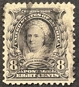 US #306 Used 8c F/VF Martha Washington 1902 [G23.7.4]