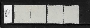 SOUTH WEST AFRICA SCOTT #106-107 1930 OVPTS PERF 15X14 - MINT NEVER/LIGHT HINGED