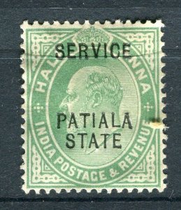 INDIA; PATIALA early 1900s ED VII issue Mint hinged Shade of 1/2a. value