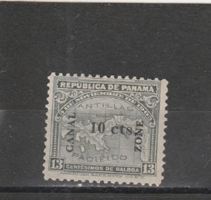 Canal Zone  Scott#  36  MH  (1911 Surcharged)