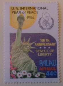 Palau C17 MNH Americana, Statue of Liberty Topical Cat $1.00