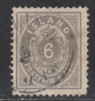 Iceland # 25. Numeral Stamp,  Used, 1/3 Cat.