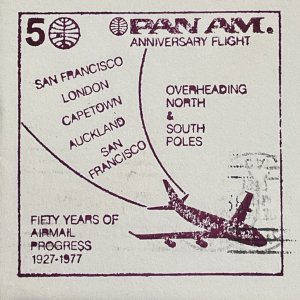 1977 North and South Pole PanAm 50th Anniversary Flight