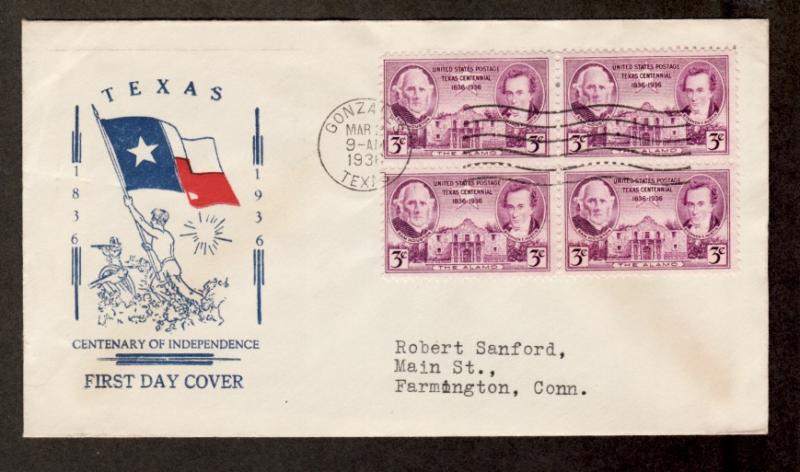 U.S. 1936 # 776 FDC Gonzales TX!