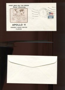 APOLLO 11\ 2ND ANNIVERSARY KSC MACHINE CANCEL JULY 20 1971 COVER HR1547