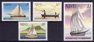 Nevis 1980 SHIPS & BOATS set 4 values Perforated Mint (NH)