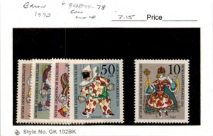 Germany - Berlin, Postage Stamp, #9NB74-9NB78 Mint NH, 1970 Puppets (AF)