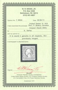 US Scott #595 Mint, VF/XF, Hinged, Weiss