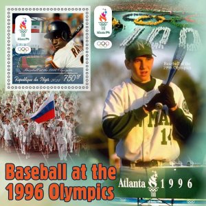 Stamps. Sports Baseball 2024 year 6 sheets perforated