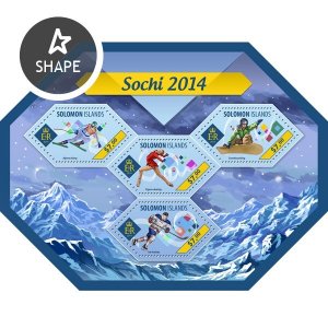 SOLOMON IS. - 2014 - Winter Olympics, Sochi - Perf 4v Sheet -Mint Never Hinged