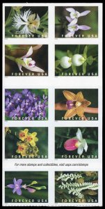 USA 5454a,5445-5454 Mint (NH) Wild Orchids Booklet Pane of 10