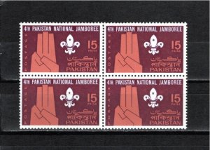 Pakistan 1967 MNH Sc 234 Block of 4