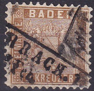 Baden #17 F-VF Used  CV $72.50 (Z9475)