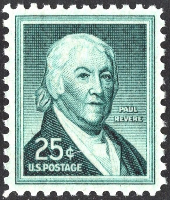 SC#1048 25¢ Paul Revere Single (1958) MNH