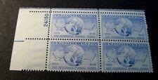 SCOTT # C43 PLATE BLOCK AND SINGLE GEM AIR MAIL