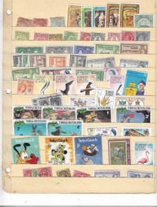 TURKS & CAICOS COLLECTION ON STOCK SHEET MINT/USED