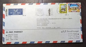 1987 State of Qatar Airmail cover Doha to Frankfurt West Germany