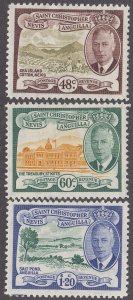 St. Kitts-Nevis #115-117 Mint