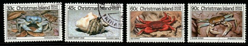 CHRISTMAS ISLAND SG199/202 1985 CRABS (2nd SERIES) FINE USED 