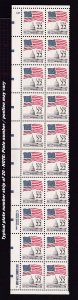 1985 Flag over Capitol Sc 2114 22c MNH plate number strip of 20 - Typical