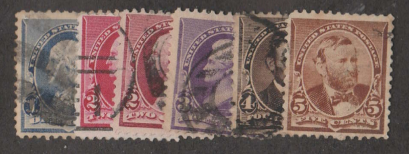 U.S. Scott #219-223 Stamp - Used Single