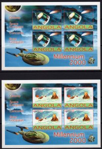 Angola 2001 Halley's Comet/Concorde/Polar Conquest/Monroe 4 S/S Compound...