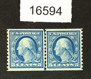 US STAMPS # 496 LINE PAIR MINT OG NH XF POST OFFICE FRESH CHOICE LOT #16594