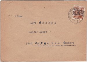 North German Dental Depot1948 Allied Occup. Stamps Cover to Bad Sachsa Ref 32363