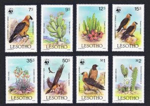 Lesotho WWF Lammergeier Birds Cacti WWF 8v 1986 MNH SC#512-519 SG#677-684