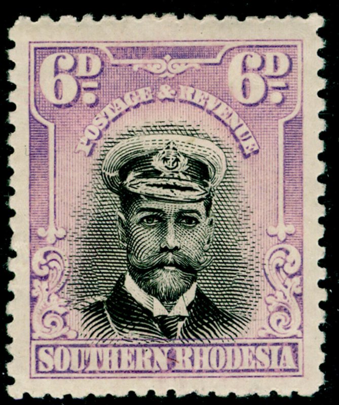 SOUTHERN RHODESIA SG7, 6d black & mauve, M MINT.