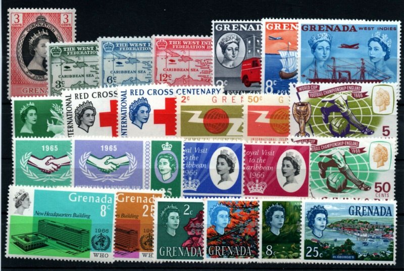 Grenada - (24) MH (few h rems)  Issues / Nice Group     -      Lot 0221025