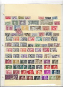 SPAIN COLLECTION ON STOCK SHEET , MINT/USED