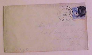 US #114  MYSTIC  BRIDGE CONNECTICUT 1870