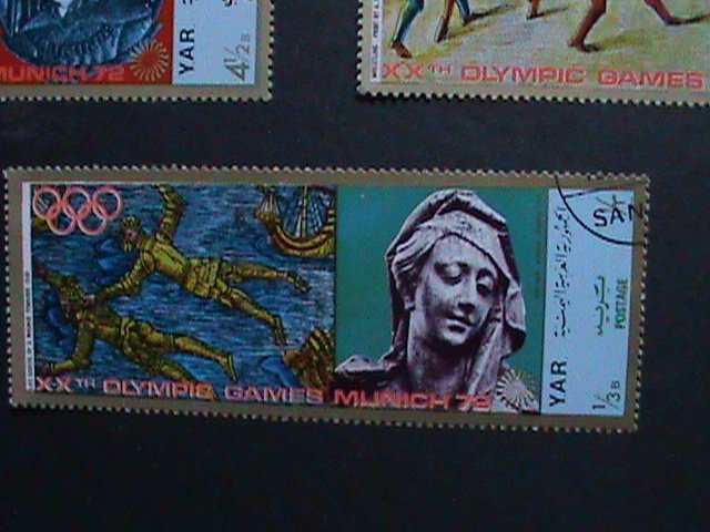 ​YEMEN-1972 OLYMPIC GAMES-MUNICH'72-SUPER LONG USED STAMPS SET-VERY FINE