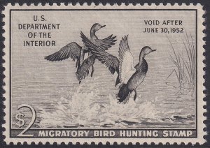 RW18 U.S. 1951 Federal Duck Stamp $2.00 MNH CV $90.00