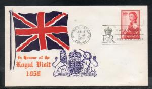 Canada #386 Royal Visit FDC Addressed L14