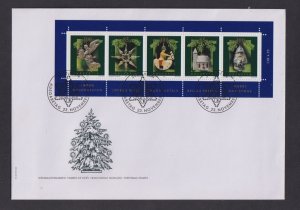 Switzerland  #1197  FDC 2004 sheet Christmas ornaments