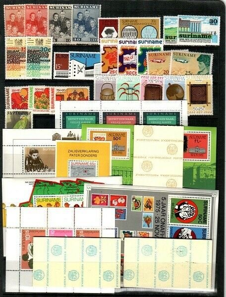 Surinam - small collection of Mint NH sets S/S booklets Catalog Value $56.80