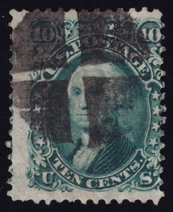 US Scott 68 Used 10 cents Dark Green 1861  Lot AB0022