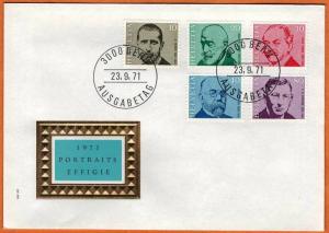 SWITZERLAND HELVETIA 23.9.1971 Very Fine FDC  Famous People 