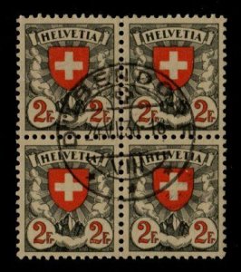 Switzerland #203a used block of four