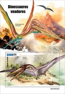 GUINEA BISSAU 2023 FLYING DINOSAURS SET OF TWO S/SHEETS  MINT NEVER HINGED